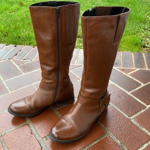Clarks Plaza Steer Leather Riding Boots size 9